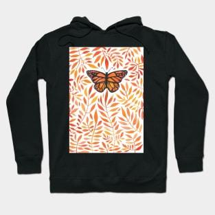 Monarch in the Orange Leaves Hoodie